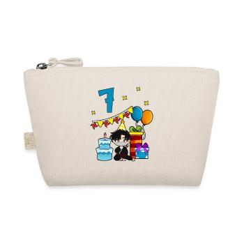 With Ninja - Boys Birthday 7 Years - Organic Pouch - nature - Front