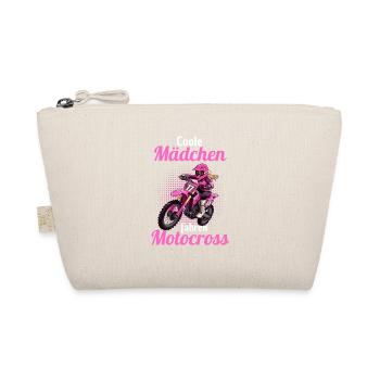 Motocross Motorradfahrerin Bikerin Motorrad - Bio-Täschchen - Natur - Vorne