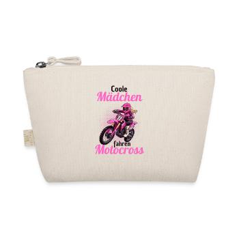 Motocross Motorradfahrerin Bikerin Motorrad - Bio-Täschchen - Natur - Vorne