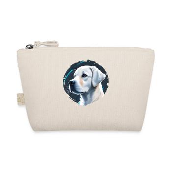 Weißer Labrador Retriever Hund - Bio-Täschchen - Natur - Vorne