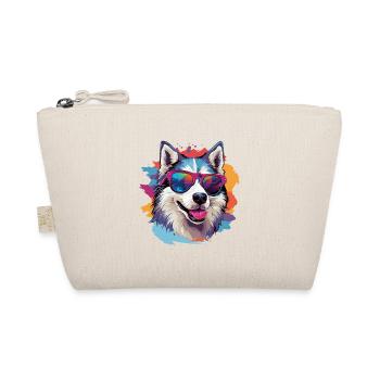 Alaskan Husky Dog coloré avec des lunettes de soleil - Trousse biologique - nature - Devant