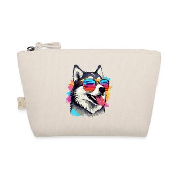 Colorful Alaskan Malamute Dog With Sunglasses - Organic Pouch - nature - Front