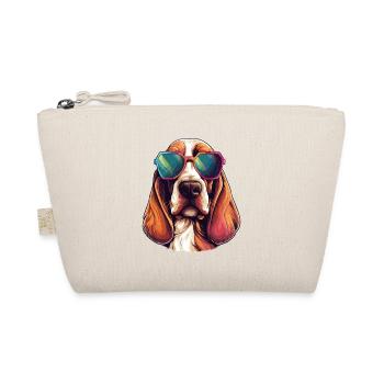 Basset Hound trägt Sonnenbrille Hundeliebhaber Bunt - Bio-Täschchen - Natur - Vorne