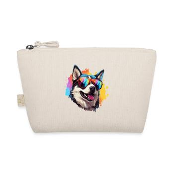 Alaskan Husky Dog avec des lunettes de soleil Colorful - Trousse biologique - nature - Devant
