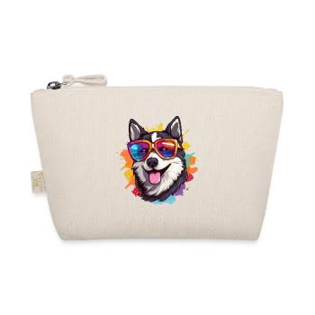 Alaskan Husky Dog avec des lunettes de soleil Colorful - Trousse biologique - nature - Devant