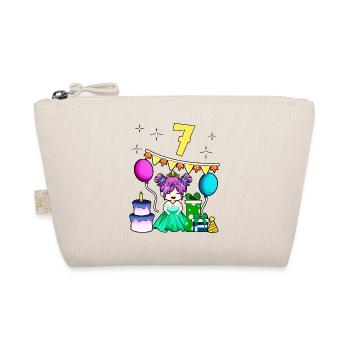With Princess - Girl Birthday 7 Years - Organic Pouch - nature - Front