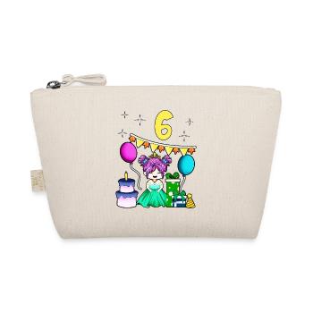 Avec princesse - fille anniversaire 6 ans - Trousse biologique - nature - Devant