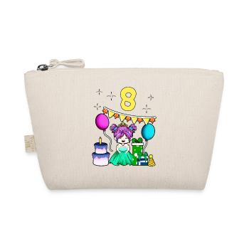 With Princess - Girl Birthday 8 Years - Organic Pouch - nature - Front
