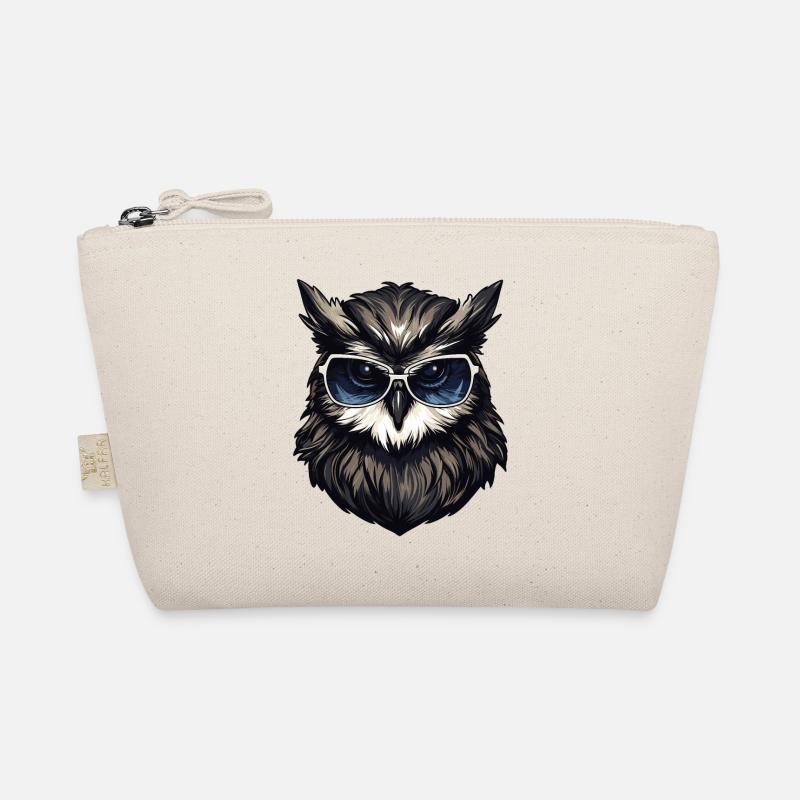 Eule mit Sonnenbrille Bio-Täschchen