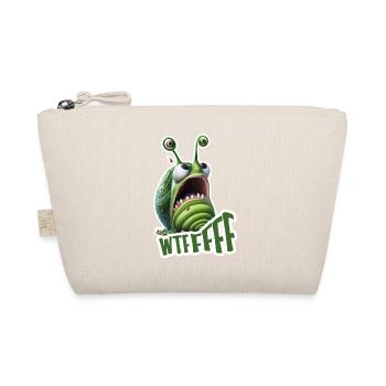 WTF Snail – Funny Cartoon Design - Organic Pouch - nature - Front