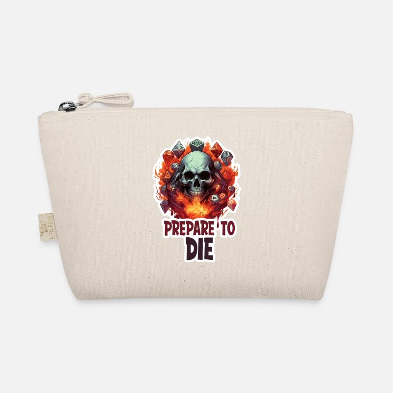 Prepare to Die – Cube & Skull RPG Organic Pouch