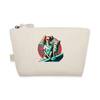 French Bulldog | SUP Stand Up Paddling Surf Girl - Organic Pouch - nature - Front