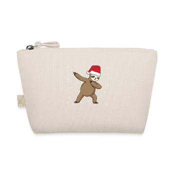 Dabbing Weihnachtsmann Faultier Frohe Faultier - Bio-Täschchen - Natur - Vorne