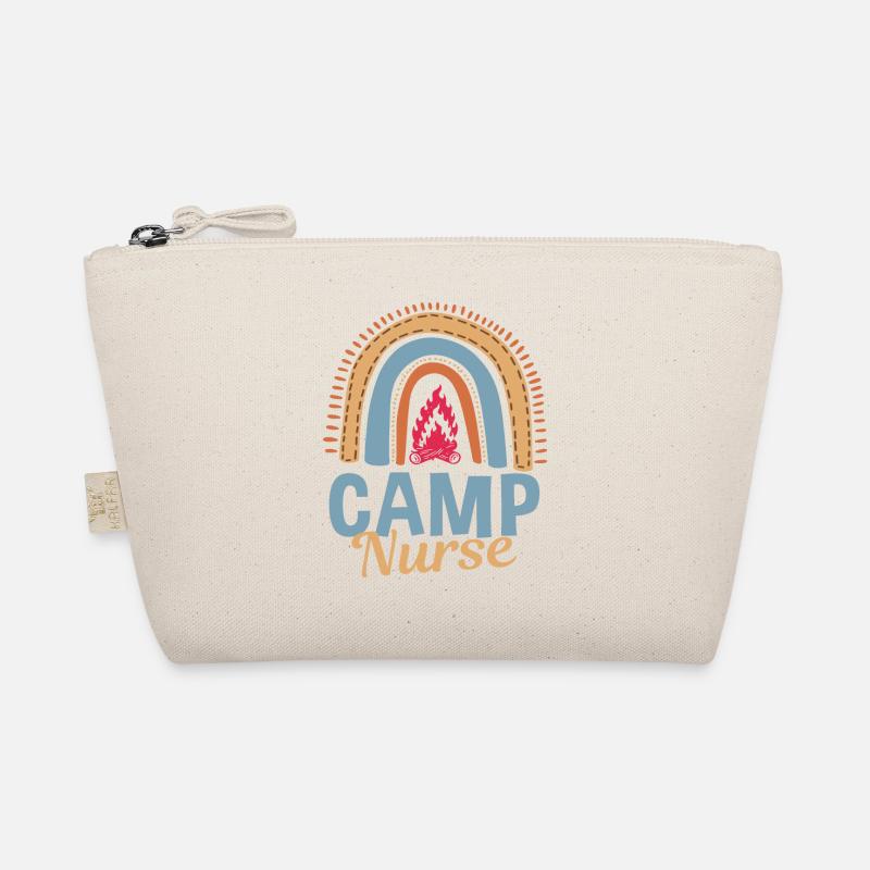 Cute camp nurse rainbow Organic Pouch