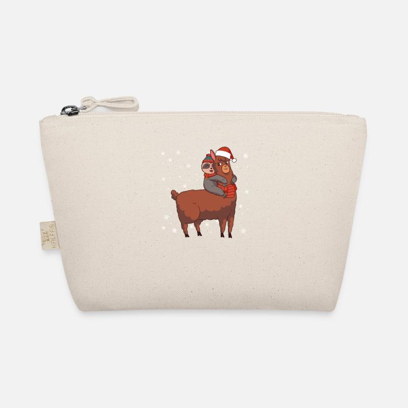 Faultier reitet Llama Weihnachten Weihnachtsmann Bio-Täschchen