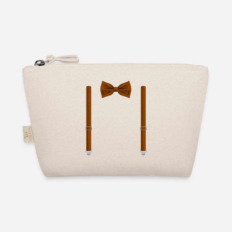 Drôle de cravate marron avec bretelles Mariage parfait Trousse biologique