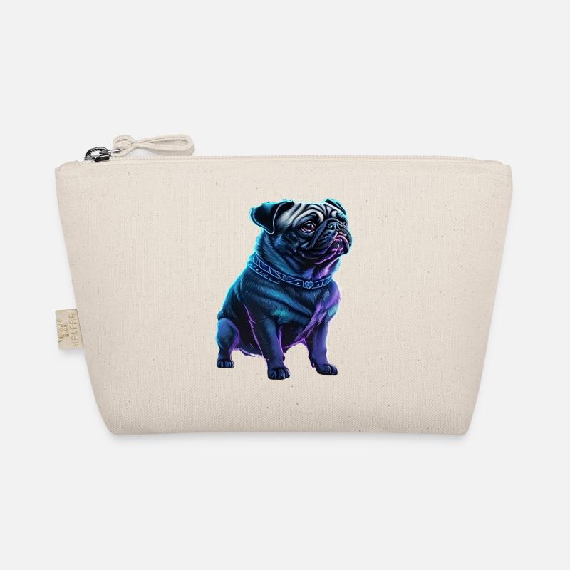 Futuristischer Neon-Mops Bio-Täschchen