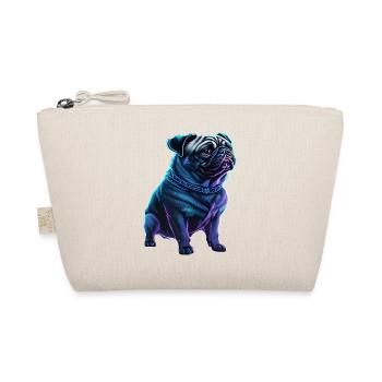 Futuristischer Neon-Mops - Bio-Täschchen - Natur - Vorne