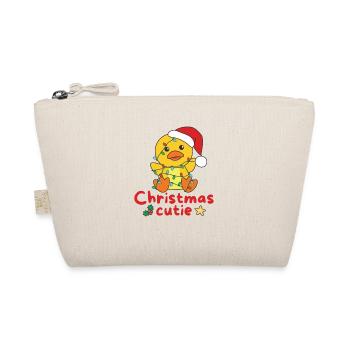 Duck Christmas Duck Christmas Cutie - Organic Pouch - nature - Front