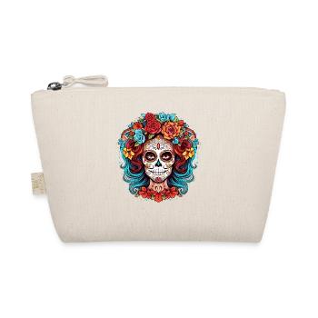 Belle décoration florale de crâne de La Catrina Dia D - Trousse biologique - nature - Devant