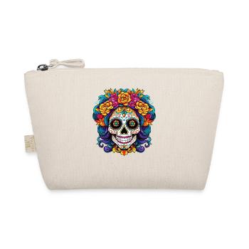 Halloween Floral Costume La Catrina Skull Costume - Organic Pouch - nature - Front