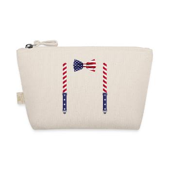 Drôle de nœud papillon du drapeau des États-Unis avec bretelles parfaites - Trousse biologique - nature - Devant