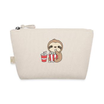 Sloth Popcorn Time funny animals in fast food - Organic Pouch - nature - Front