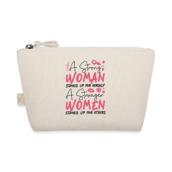 Féministe Une femme forte se lève - Trousse biologique - nature - Devant