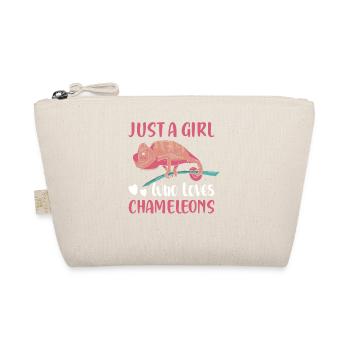 Just A Girl Who Loves Chameleons Reptile Lizard Lo - Organic Pouch - nature - Front