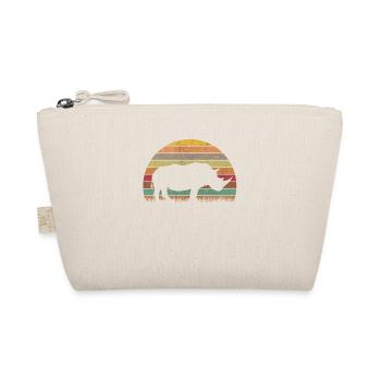 Nashorn Retro Rhino Vintage - Organic Pouch - nature - Front