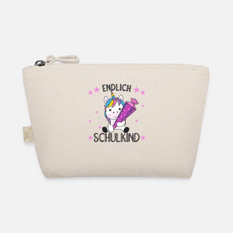 endlich Schulkind Einschulung Schule Einhorn Bio-Täschchen