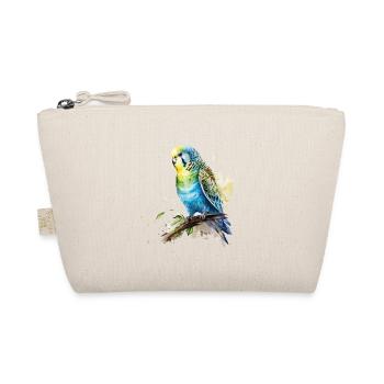 Perruche bleu vert dessin aquarelle - Trousse biologique - nature - Devant