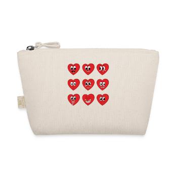La Saint-Valentin Silly fait face à des cœurs drôles - Trousse biologique - nature - Devant