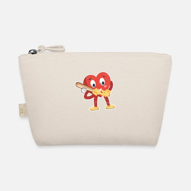 Herz schwingen Baseballschläger Valentinstag Bio-Täschchen