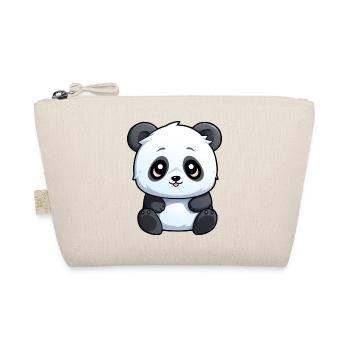 cute panda - Organic Pouch - nature - Front