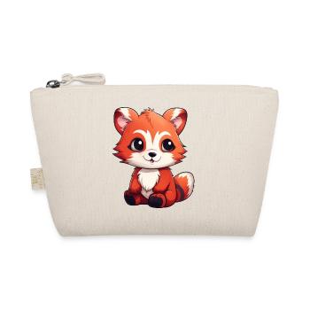 Roter Panda kleiner Panda - Bio-Täschchen - Natur - Vorne