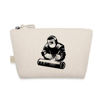 Welder silhouette during arc welding - Organic Pouch - nature - Front