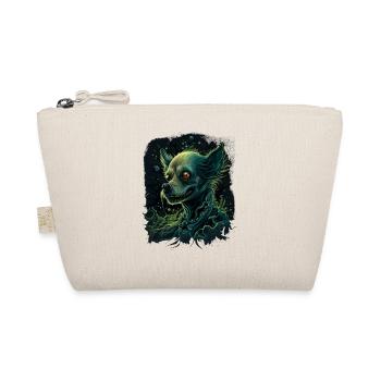 Chihuahua | Zombie Dog Undead Scary Halloween - Organic Pouch - nature - Front