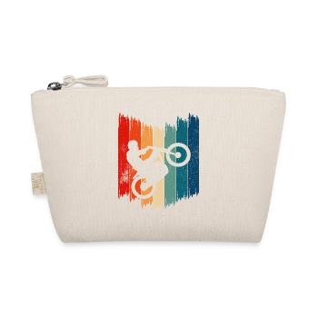 Vintage Motorbike Retro Motorcycling - Organic Pouch - nature - Front