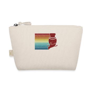Retro Pottery Pro Wheel Hobby Lover Pottery - Organic Pouch - nature - Front