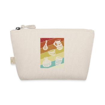 Retro Hobby Pottery Pro Wheel Lover Pottery - Organic Pouch - nature - Front