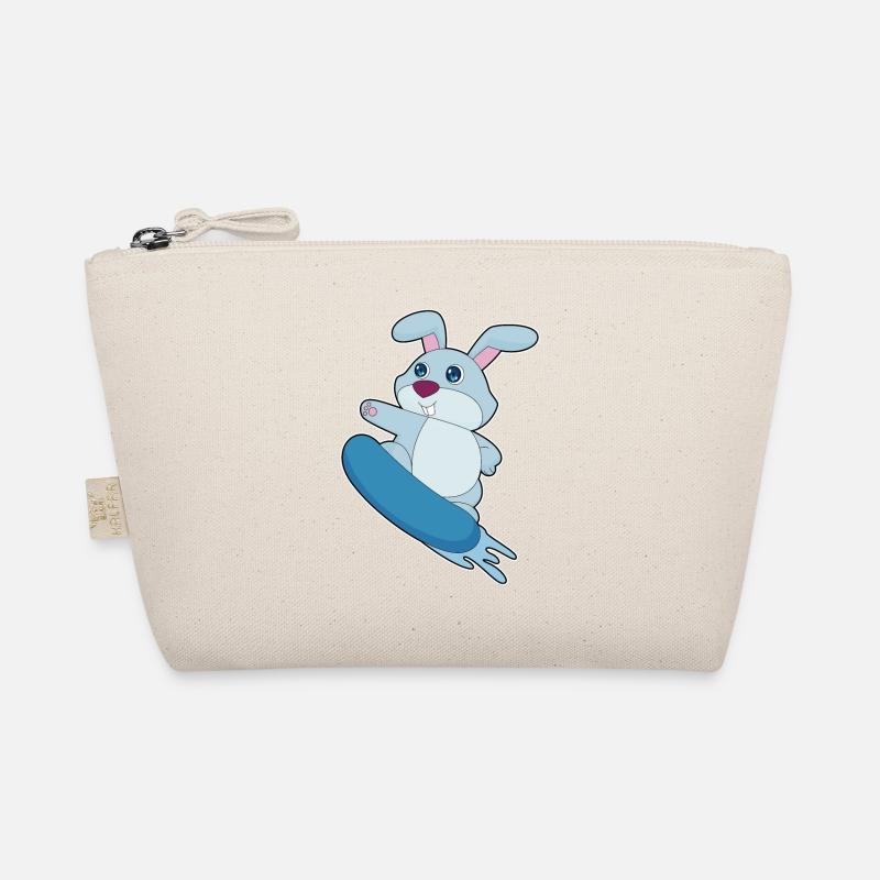 Rabbit Snowboard Winter Sports Organic Pouch
