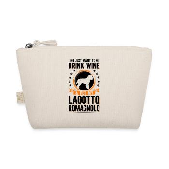 Lagotto Romagnolo und Wein - Bio-Täschchen - Natur - Vorne