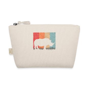 Nashorn Retro Rhino Vintage - Organic Pouch - nature - Front