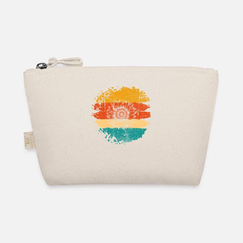 Sonnenblume Blume Retro Geschenk Bio-Täschchen