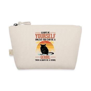 Gerbil Gift Racing Rat Gerbil - Organic Pouch - nature - Front