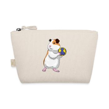 Meerschweinchen Handballspieler Handball - Bio-Täschchen - Natur - Vorne