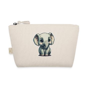 Cute Baby Elephant Elephant - Organic Pouch - nature - Front