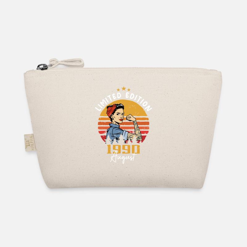 August 1990 Retro Vintage Birthday August 1990 Organic Pouch