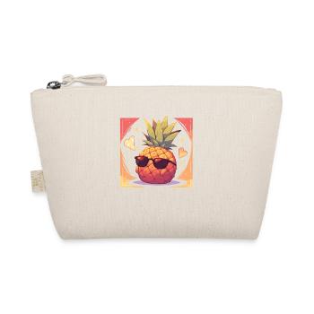 Ananas Ananas Sonnenbrile Frucht Obst - Bio-Täschchen - Natur - Vorne
